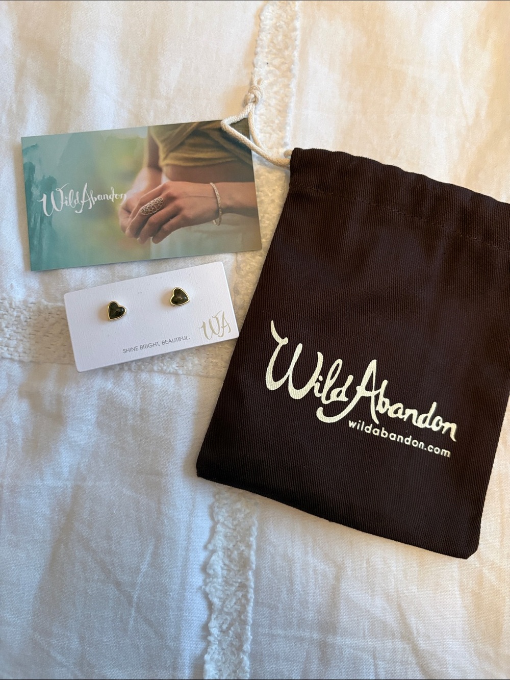 Wild Abandon for Jilly Box Gold Heart Stud Earrings